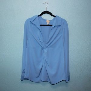 ASOS DESIGN Maternity long sleeve plunge shirt